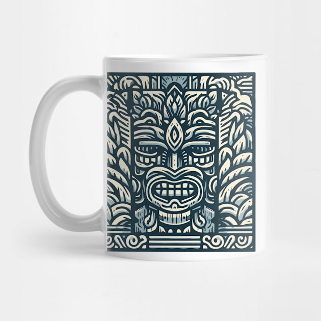 Blue Tiki god for Your Tiki Vibes by Organicgal Graphics